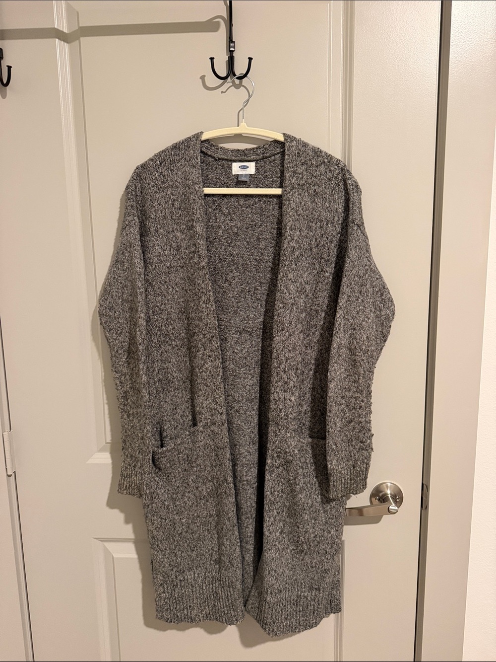 Old Navy Gray Open-Front Knit Cardigan with Pockets